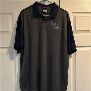 Nike Blue and Gray Polo Shirt with Textured Fabric
